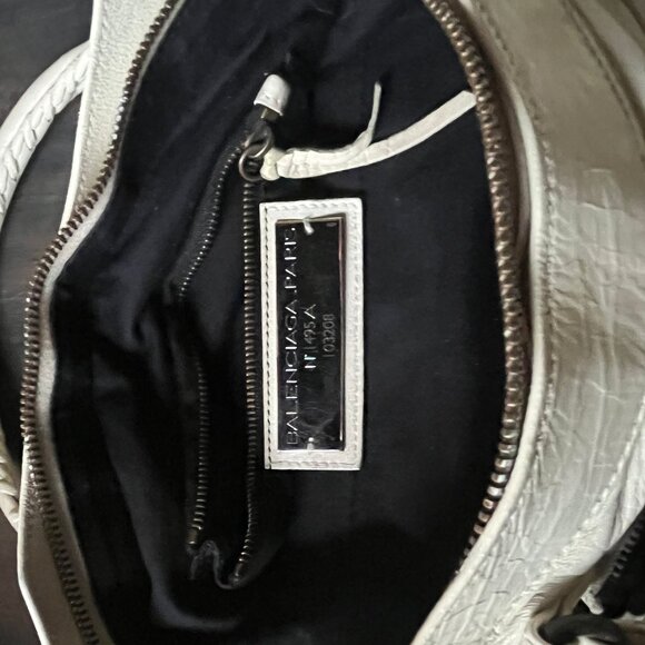 Authentic BALENCIAGA The First Hand Bag Ivory Leather 2005 Awesome - Picture 12 of 16